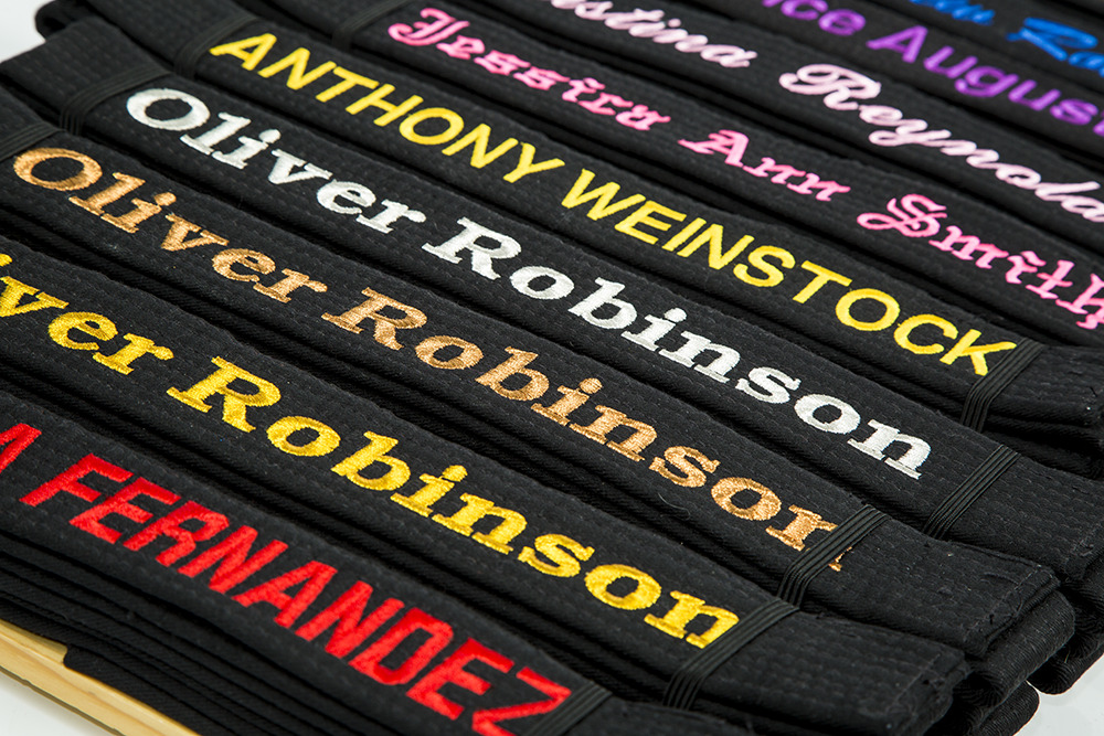 custom belt embroidery 